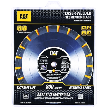 Caterpillar 800 Expert Segmented Laser Welded Asphalt and Abriasive Materials Diamond Blade 14-In - 350mm DA34020U